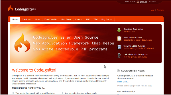 CodeIgniterTopPage